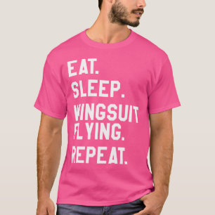 Camiseta Coma o macacão de sono voando repetidamente paraqu