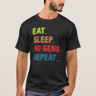 Camiseta Coma o modo de latência do gens Repetir o equipam