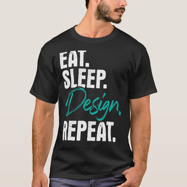 Camiseta Coma o modo de latência Repita o design do interio (Frente)