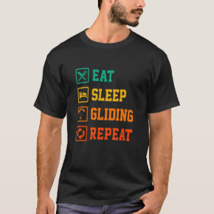 Camiseta Coma o paraquedas parapente repetido com o visor d