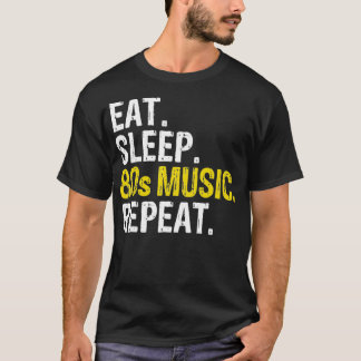 Camiseta Coma o presente de repetição de música do Sleep 80