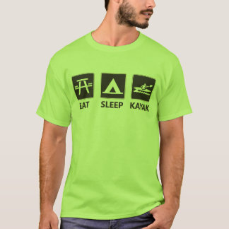 Camiseta Coma o preto do caiaque do sono