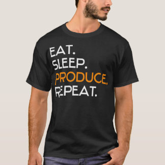 Camiseta Coma o produto de latência Repetir para batimento 