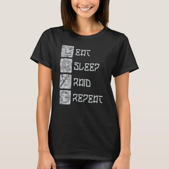 Camiseta Coma o Raid de latência Repita o RPG Raing Video G (Frente)