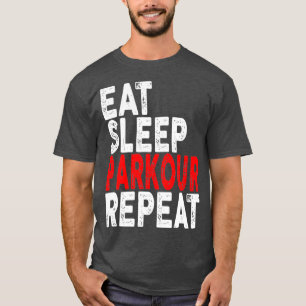 Camiseta Coma o RepeatParkour do Parkour do Sono