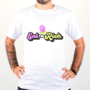 Camiseta Coma o Rich 90's Diamond Ring Pop Funny Unisex