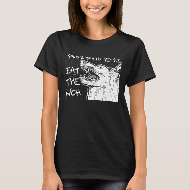 Camiseta Coma O Rico Poder Para As Pessoas (Frente)