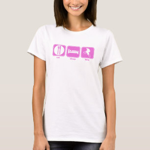 Camiseta coma o rosa do bmx do sono