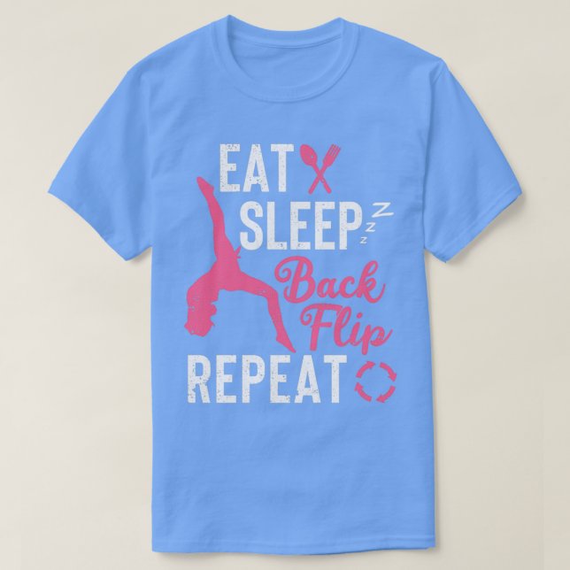 Camiseta Coma o Sacudir traseiro Repetição da ginástica do  (Frente do Design)