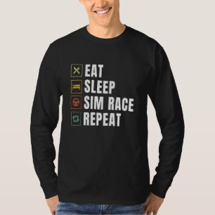 Camiseta Coma O Sim Race De Repetição De Sono Sim Racer