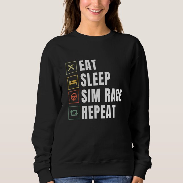 Camiseta Coma O Sim Race De Repetição De Sono Sim Racer (Frente)