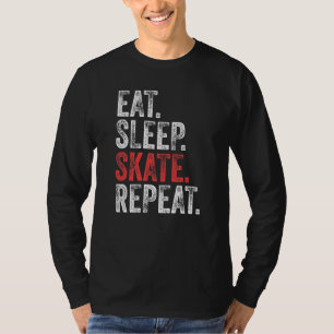 Camiseta Coma O Skate De Sono Repetir O Rolo De Gelo Da Pat