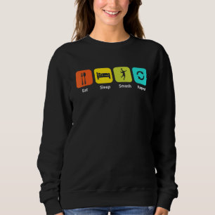 Camiseta Coma o Smash Repetidamente Tênis de Badminton Colo