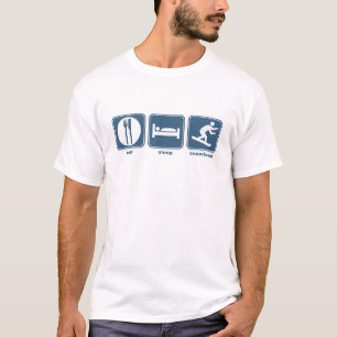 Camiseta coma o snowboard do sono