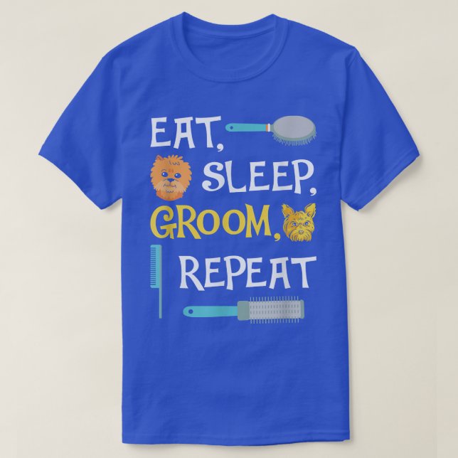 Camiseta Coma o sono e repita o alvoroço engraçado do cacho (Frente do Design)