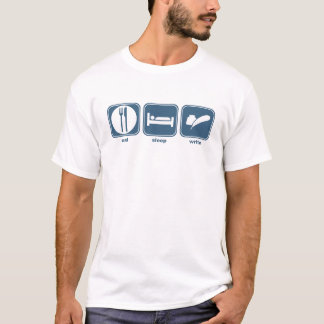 Camiseta coma o sono escrevem