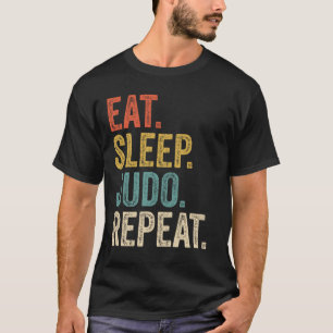 Camiseta Coma o sono Judo Repete o Engraçado Judo