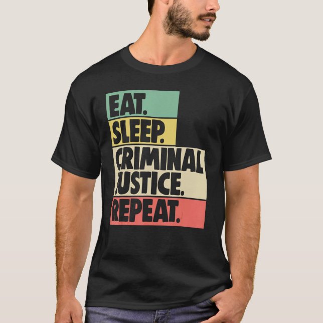 Camiseta Coma o sono Justiça criminal repete Tribunal de Mu (Frente)
