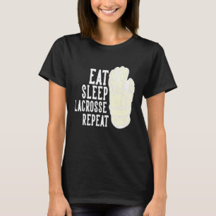 Camiseta Coma o Sono Lacrosse Repete Rapazes Lax Sports Tea