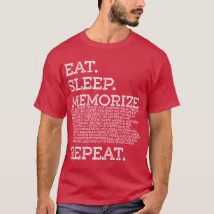 Camiseta Coma o sono memorizam o mestre da memória da