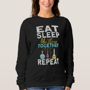 Camiseta Coma O Sono Misturar Coisas Juntas Repete A Químic