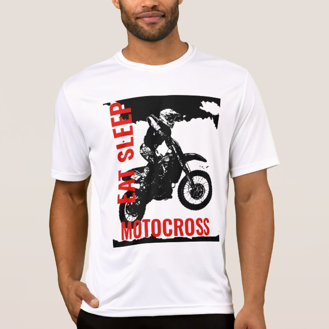 Camiseta Coma o sono Motocross Motorcycle Sport Pop Art (Frente)
