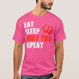 Camiseta Coma o sono Muay Thai Repita Engraçado Muay Thai K