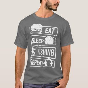 Camiseta Coma O Sono Pesca Repetida Angler Fish Pescador