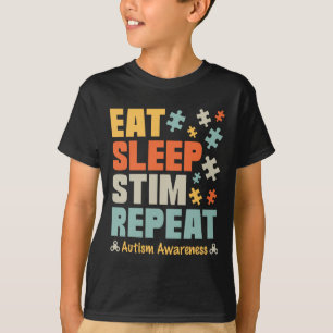 Camiseta Coma O Sono Repetidamente Stimming Autism Consciên