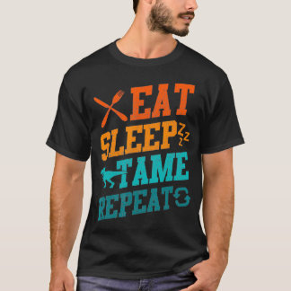 Camiseta Coma O Sono Repetir Dinossauro Trex Amadurece Dino