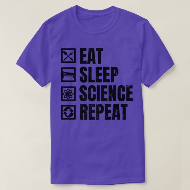 Camiseta Coma o Sono Repetir o Prêmio de Ciência do DNA Des (Frente do Design)