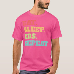 Camiseta Coma O Sono Vbs Repete Férias Bíblia Da Tripulação