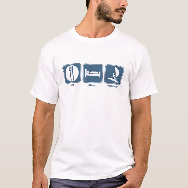 Camiseta coma o sono windsurf (Frente)
