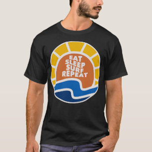 Camiseta Coma o Surf de latência Repetir a saída