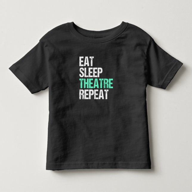 Camiseta Coma o teatro do sono Repetir Presente de Atriz de (Frente)