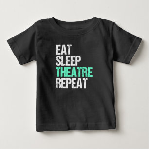 Camiseta Coma o teatro do sono Repetir Presente de Atriz de