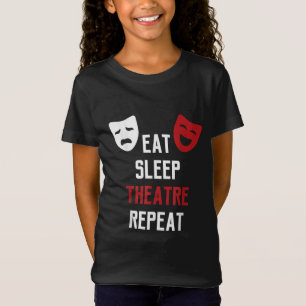 Camiseta Coma o teatro do sono Repetir Presente Musical