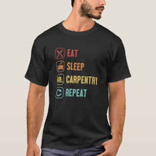 Camiseta Coma o técnico de madeira do carpinteiro repetitiv