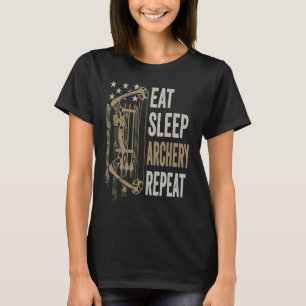 Camiseta Coma o tiro com a arca Repita o Arco de Camouflage