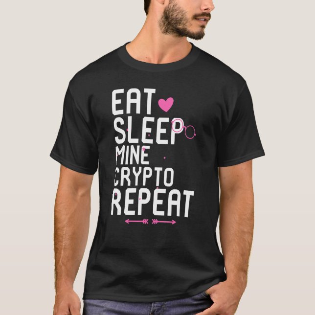 Camiseta Coma O Token Do Blockchain Do Cripto Do Sono (Frente)
