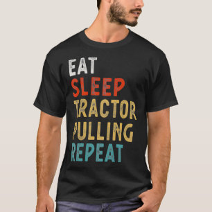 Camiseta Coma O Trator De Sono Puxando Repetidamente O Joga