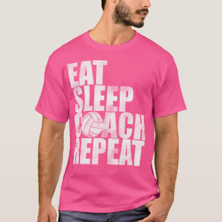 Camiseta Coma o treinador do sono, voleibol engraçado