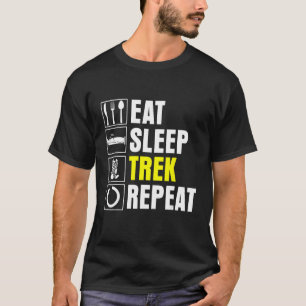 Camiseta Coma o Trek do Sono Repetir Trekando longo curso