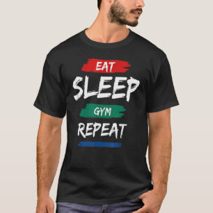 Camiseta Coma o trem de treinamento de repetição do ginásio