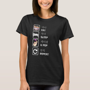 Camiseta Coma o ventilador Kpop do K-Pop de repetição de