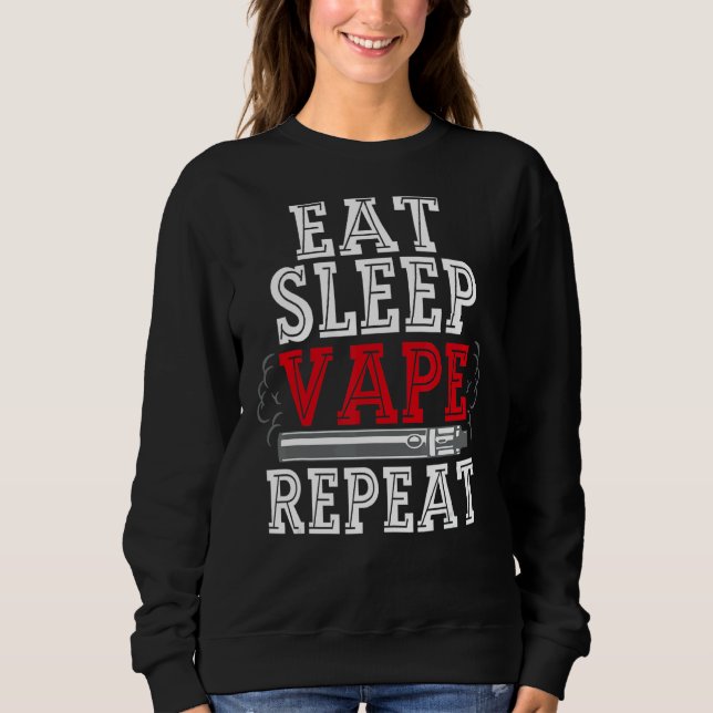 Camiseta Coma O Véu De Sono Repetir Vape Para Homens Comer  (Frente)