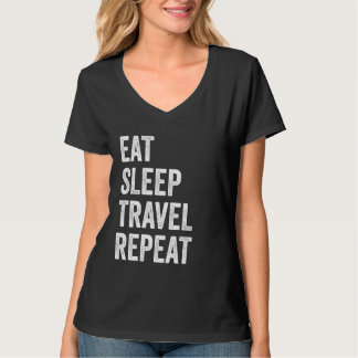 Camiseta Coma o Viagem do sono e repita o viajante engraçad