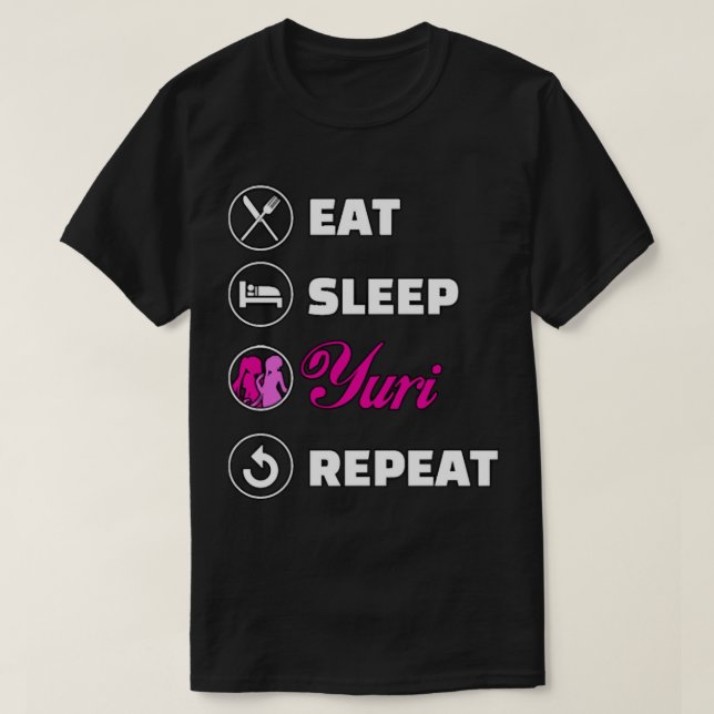 Camiseta Coma o yuri de sono repito (Frente do Design)