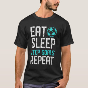 Camiseta Coma Objetivos de Interrupção Repetir Goalie De Fu