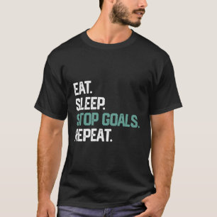 Camiseta Coma Objetivos de Interrupção Repetir Goalie G de